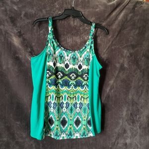 Turquoise green Flowy tank top